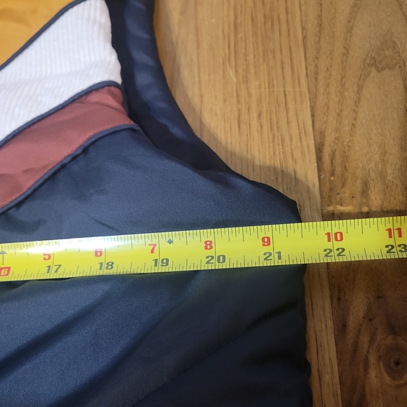 Forever Audrey women's size L navy zip-up vest with multi-colored front panels - Picture 10 of 10